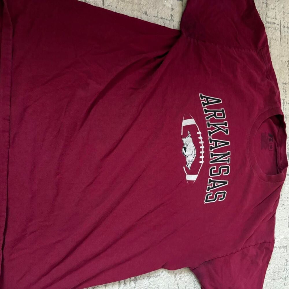 Russell-athletic Men's Burgundy and Red T-shirt